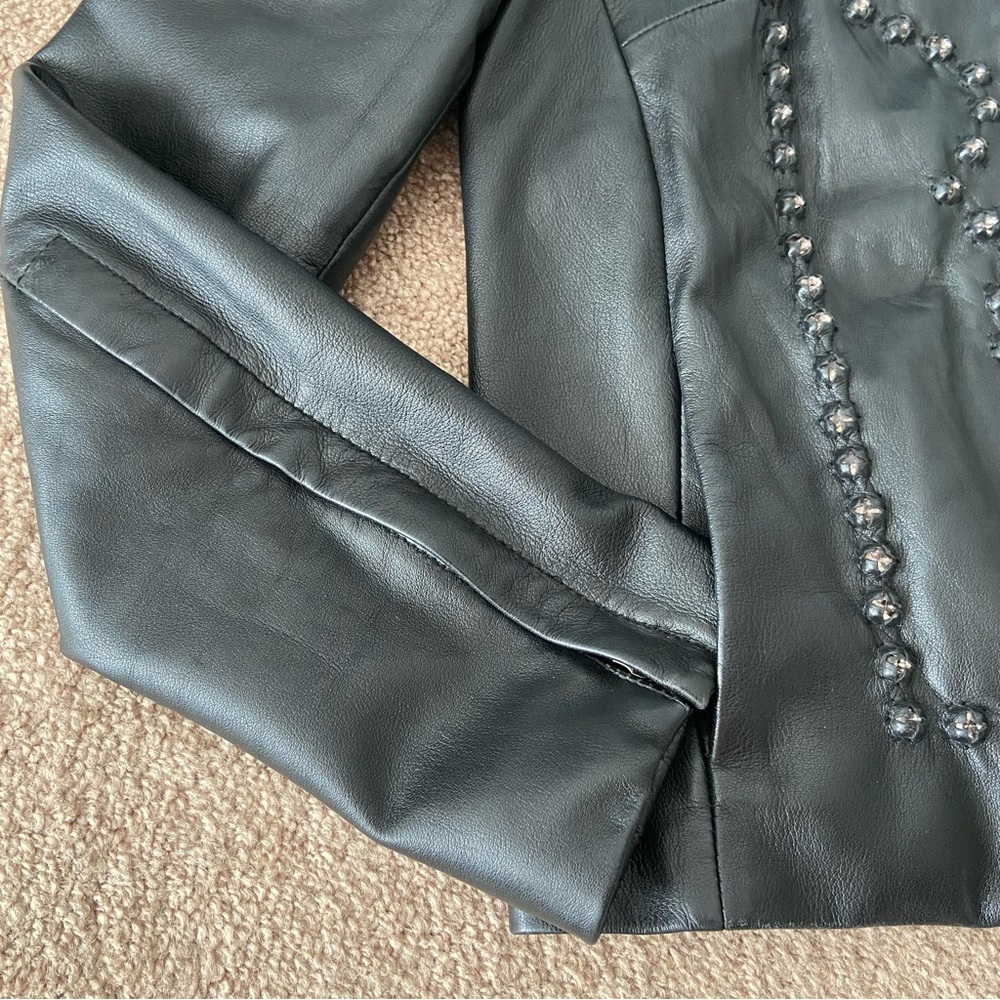 Givenchy Leather Jacket Crystal Embellishments - image 5